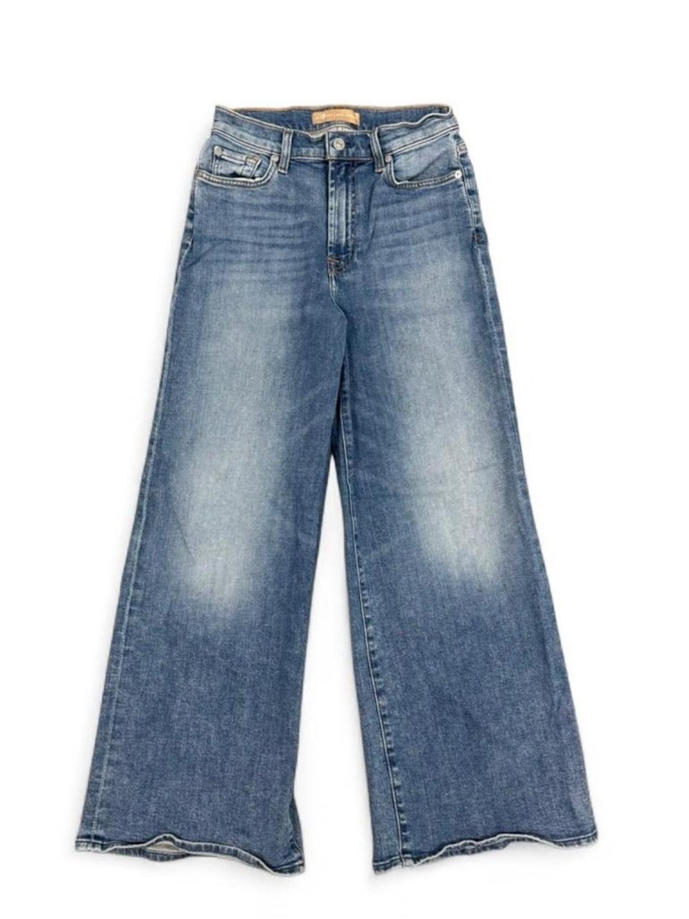 7 For All Mankind Wide-Leg Jeans in Light Blue Denim
